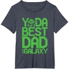 image:imageStar Wars Classic Fathers Day Yoda Best Dad In Galaxy Logo TShirtHeather Blue