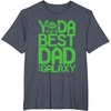 image:imageStar Wars Classic Fathers Day Yoda Best Dad In Galaxy Logo TShirtHeather Blue