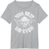 image:imageStar Wars Fathers Day Yoda Best Dad Ever Head Shot Stamp TShirtHeather Grey