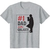 image:imageStar Wars The Mandalorian Fathers Day 1 Dad In Galaxy Logo TShirtHeather Grey