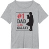 image:imageStar Wars The Mandalorian Fathers Day 1 Dad In Galaxy Logo TShirtHeather Grey