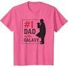 image:imageStar Wars The Mandalorian Fathers Day 1 Dad In Galaxy Logo TShirtPink Heather