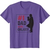 image:imageStar Wars The Mandalorian Fathers Day 1 Dad In Galaxy Logo TShirtPurple Heather