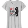 image:imageStar Wars The Mandalorian Fathers Day 1 Dad In Galaxy Logo TShirtSilver Grey