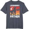 image:imageStar Wars The Mandalorian Fathers Day Legendary Father TShirtHeather Blue
