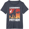 image:imageStar Wars The Mandalorian Fathers Day Legendary Father TShirtHeather Blue