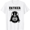 image:imageStar Wars Fathers Day Darth Vader Strong With The Force TShirtWhite