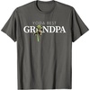 image:imageStar Wars Yoda Lightsaber Best Grandpa Birthday Fathers Day TShirtAsphalt Grey