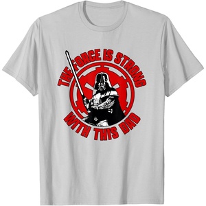 image:imageStar Wars Classic Fathers Day Force Is Strong With This Dad TShirtSilver Grey