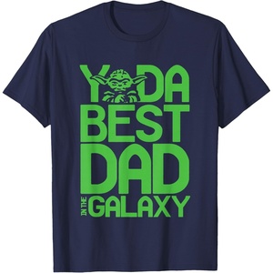 image:imageStar Wars Classic Fathers Day Yoda Best Dad In Galaxy Logo TShirtNavy Blue