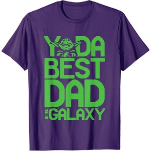 image:imageStar Wars Classic Fathers Day Yoda Best Dad In Galaxy Logo TShirtPurple