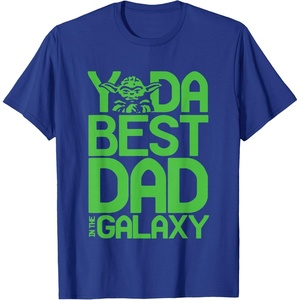 image:imageStar Wars Classic Fathers Day Yoda Best Dad In Galaxy Logo TShirtRoyal Blue