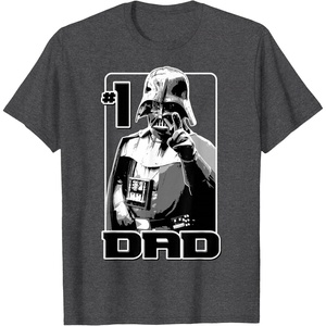 image:imageStar Wars Darth Vader 1 Dad Fathers Day Graphic TShirtDark Heather Grey
