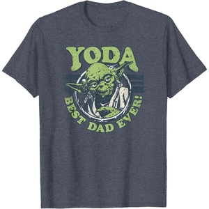 image:imageStar Wars Fathers Day Best Dad Ever Yoda Father TShirtHeather Blue