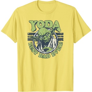 image:imageStar Wars Fathers Day Best Dad Ever Yoda Father TShirtLemon Yellow