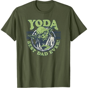 image:imageStar Wars Fathers Day Best Dad Ever Yoda Father TShirtOlive Green