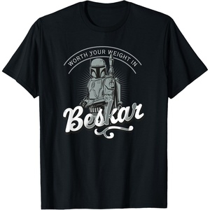 image:imageStar Wars Fathers Day Boba Fett Worth Your Weight Beskar TShirtBlack