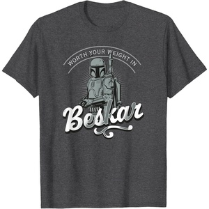 image:imageStar Wars Fathers Day Boba Fett Worth Your Weight Beskar TShirtDark Heather Grey