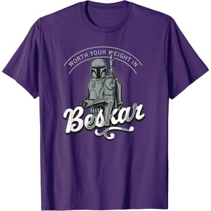 image:imageStar Wars Fathers Day Boba Fett Worth Your Weight Beskar TShirtPurple