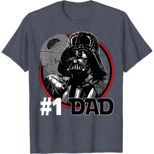 image:imageStar Wars Fathers Day Darth Vader 1 Dad TShirtHeather Blue