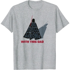 image:imageStar Wars Fathers Day Darth Vader Silhouette Strong Force TShirtHeather Grey