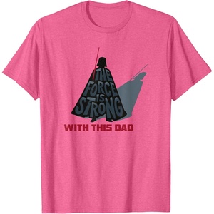 image:imageStar Wars Fathers Day Darth Vader Silhouette Strong Force TShirtPink Heather