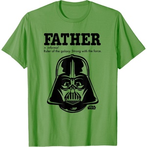image:imageStar Wars Fathers Day Darth Vader Strong With The Force TShirtGrass Green