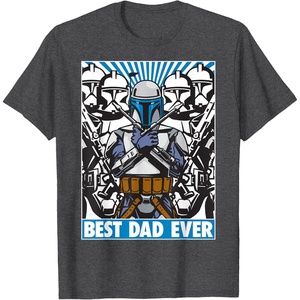 image:imageStar Wars Fathers Day Jango Fett Best Dad Ever TShirtDark Heather Grey