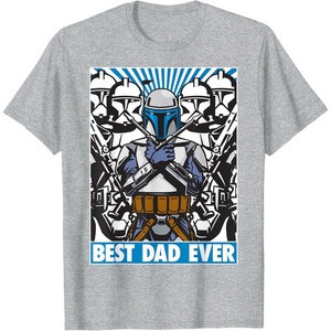 image:imageStar Wars Fathers Day Jango Fett Best Dad Ever TShirtHeather Grey