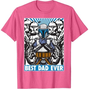 image:imageStar Wars Fathers Day Jango Fett Best Dad Ever TShirtPink Heather