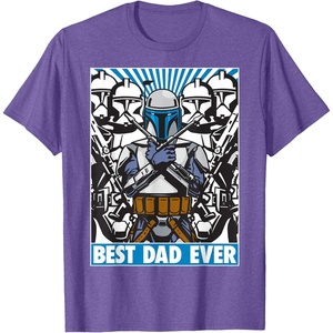 image:imageStar Wars Fathers Day Jango Fett Best Dad Ever TShirtPurple Heather