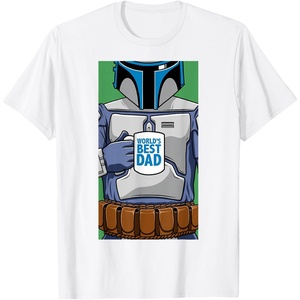 image:imageStar Wars Fathers Day Jango Fett Worlds Best Dad Portrait TShirtWhite