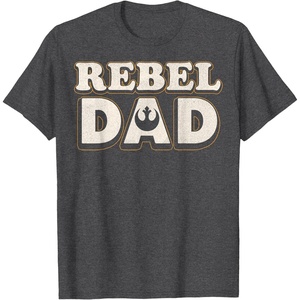 image:imageStar Wars Fathers Day Rebel Dad Vintage Jedi Logo TShirtDark Heather Grey