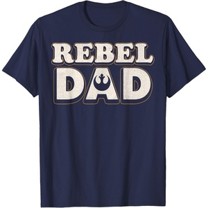 image:imageStar Wars Fathers Day Rebel Dad Vintage Jedi Logo TShirtNavy Blue