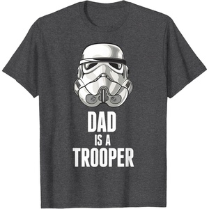 image:imageStar Wars Fathers Day Stormtrooper Dad Is A Trooper Vintage TShirtDark Heather Grey