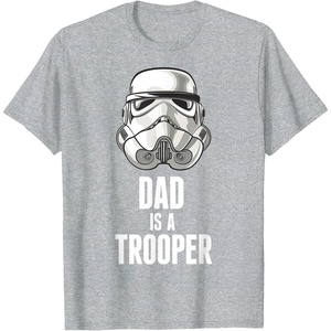 image:imageStar Wars Fathers Day Stormtrooper Dad Is A Trooper Vintage TShirtHeather Grey