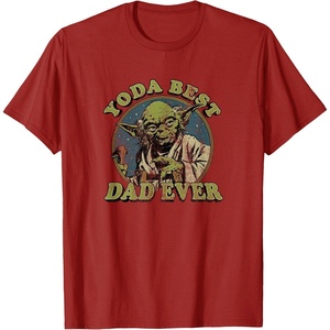 image:imageStar Wars Fathers Day Vintage Yoda Best Dad Ever TShirtCranberry Red