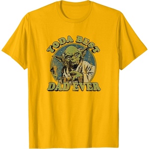 image:imageStar Wars Fathers Day Vintage Yoda Best Dad Ever TShirtGolden Yellow