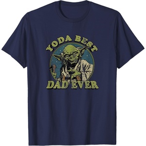 image:imageStar Wars Fathers Day Vintage Yoda Best Dad Ever TShirtNavy Blue