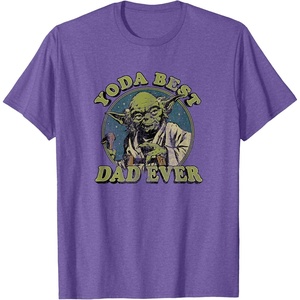 image:imageStar Wars Fathers Day Vintage Yoda Best Dad Ever TShirtPurple Heather