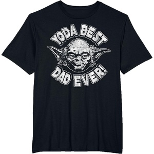 image:imageStar Wars Fathers Day Yoda Best Dad Ever Head Shot Stamp TShirtBlack