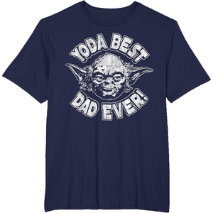 image:imageStar Wars Fathers Day Yoda Best Dad Ever Head Shot Stamp TShirtNavy Blue