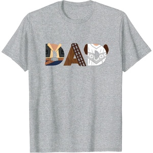image:imageStar Wars Han Solo Chewbacca Leia Dad Fathers Day Birthday TShirtHeather Grey