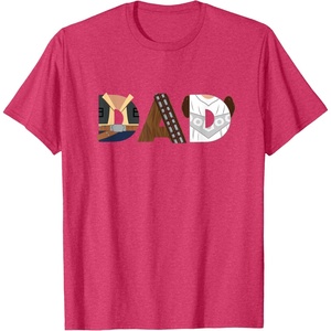 image:imageStar Wars Han Solo Chewbacca Leia Dad Fathers Day Birthday TShirtRed Heather