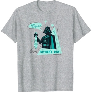 image:imageStar Wars Happy Fathers Day Darth Vader Another Tie Fighter TShirtHeather Grey