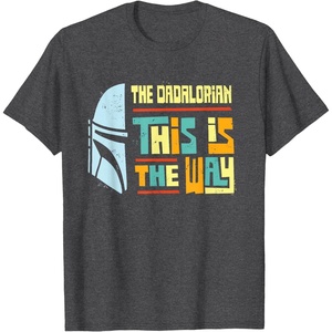 image:imageStar Wars The Dadalorian This is the Way Fathers Day Gift TShirtDark Heather Grey
