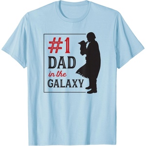 image:imageStar Wars The Mandalorian Fathers Day 1 Dad In Galaxy Logo TShirtBaby Blue