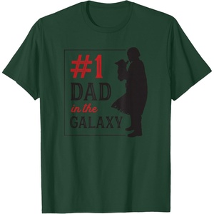 image:imageStar Wars The Mandalorian Fathers Day 1 Dad In Galaxy Logo TShirtDark Green