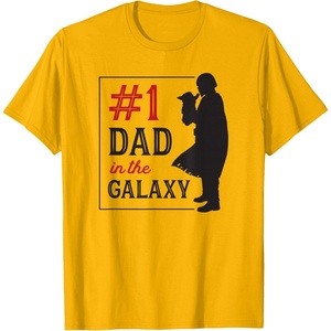 image:imageStar Wars The Mandalorian Fathers Day 1 Dad In Galaxy Logo TShirtGolden Yellow