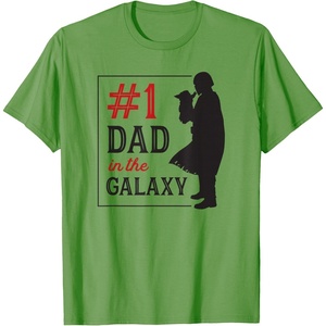 image:imageStar Wars The Mandalorian Fathers Day 1 Dad In Galaxy Logo TShirtGrass Green